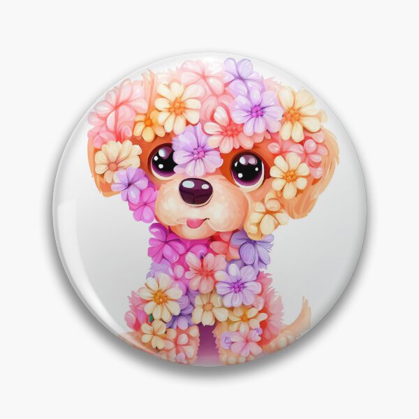 Item preview, puppy with flowers designed and sold by miguel-ozz.