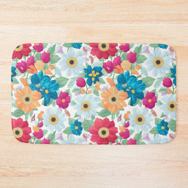 Item preview, white and red  flowers on a light background pattern designed and sold by jkrphoto.