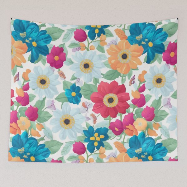 Item preview, white and red  flowers on a light background pattern designed and sold by jkrphoto.