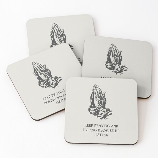 Item preview, 'Keep praying and hoping because he listens' Christian designed and sold by TeesStorefront.
