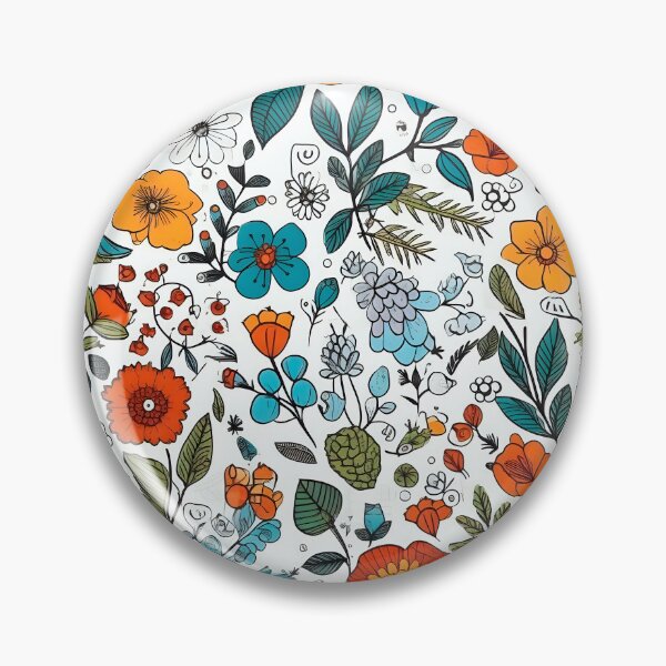 Artikelvorschau, Niedliche Blumen-Flash-Blatt-Volkskunst-weißer Hintergrund entworfen und verkauft von CinEmmaDesign.