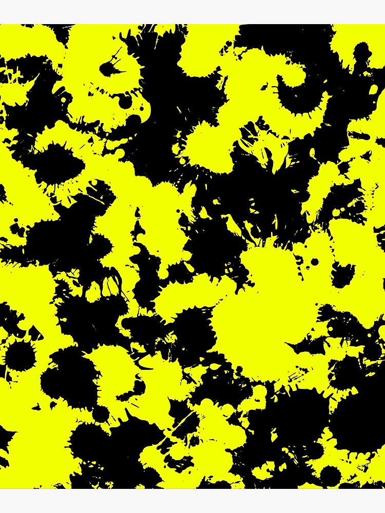 Black and Yellow Paint Splatter