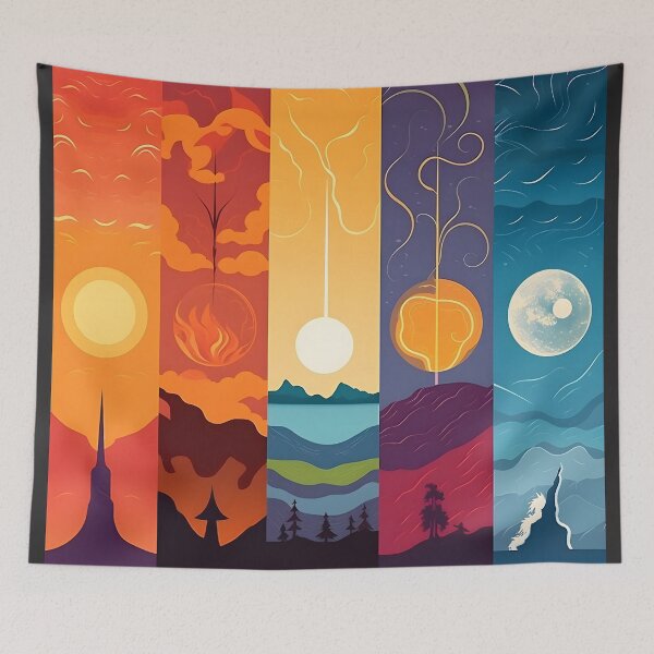 Item preview, Five ELEMENTS abstract imagination Classic designed and sold by DaytoNightCo.