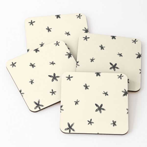 Item preview, Floral abstract flower minimal cute beige pattern designed and sold by Yana Mustafina | Boho Soulful Designs.