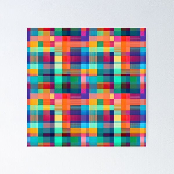 Item preview, Rainbow Pixel Plaid 2 designed and sold by Pedra Panda.