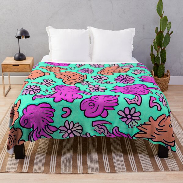 Artikelvorschau, Boho Floral AI Kunstdruck, moderne Wohndekoration, abstrakte Kunst, Boho Botanische Kunst, bunter Duschvorhang entworfen und verkauft von casaai.