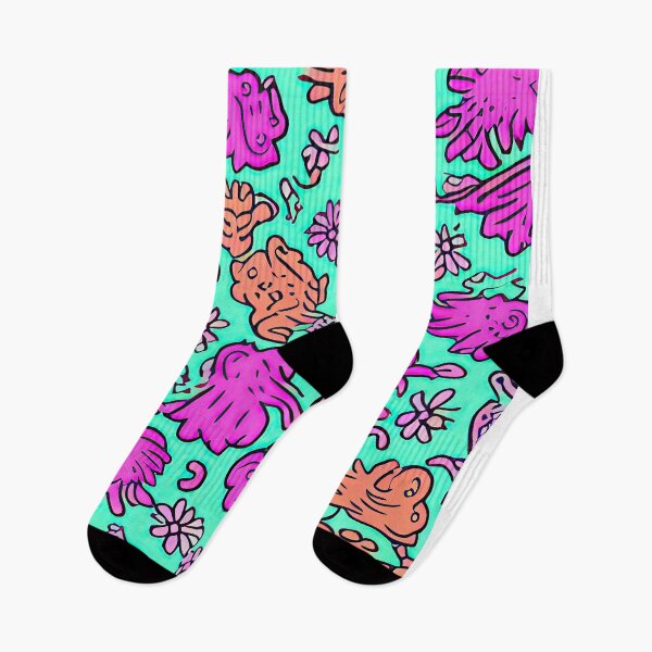 Artikelvorschau, Boho Floral AI Kunstdruck, moderne Wohndekoration, abstrakte Kunst, Boho Botanische Kunst, bunter Duschvorhang entworfen und verkauft von casaai.