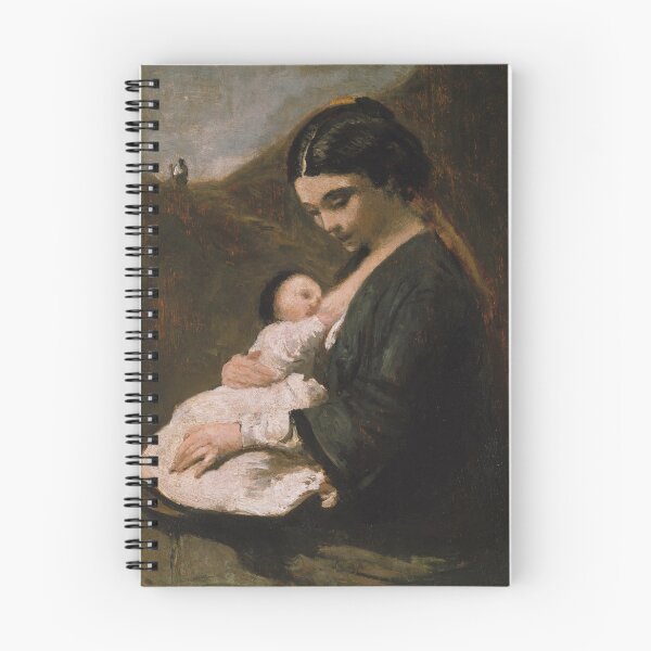 Item preview, Mother and Child | Camille Corot | 1860 Wholesome French Art designed and sold by CJET.