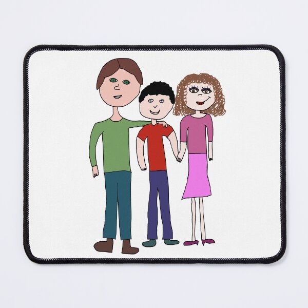 Item preview, Funnny Family of 3 Dad Son Mom Drawing designed and sold by SunnieCoast.