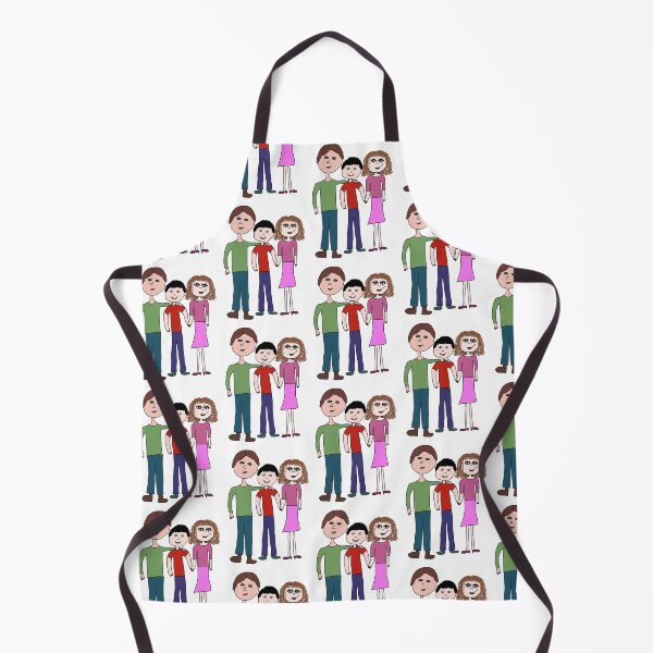 Item preview, Funnny Family of 3 Dad Son Mom Drawing designed and sold by SunnieCoast.