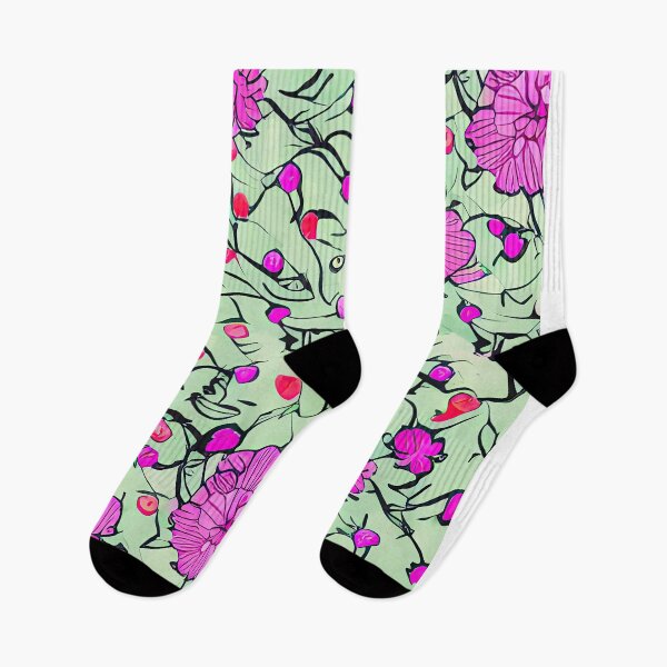 Artikelvorschau, Boho Floral AI Kunstdruck, moderne Wohndekoration, abstrakte Kunst, Boho Botanische Kunst, bunter Duschvorhang entworfen und verkauft von casaai.