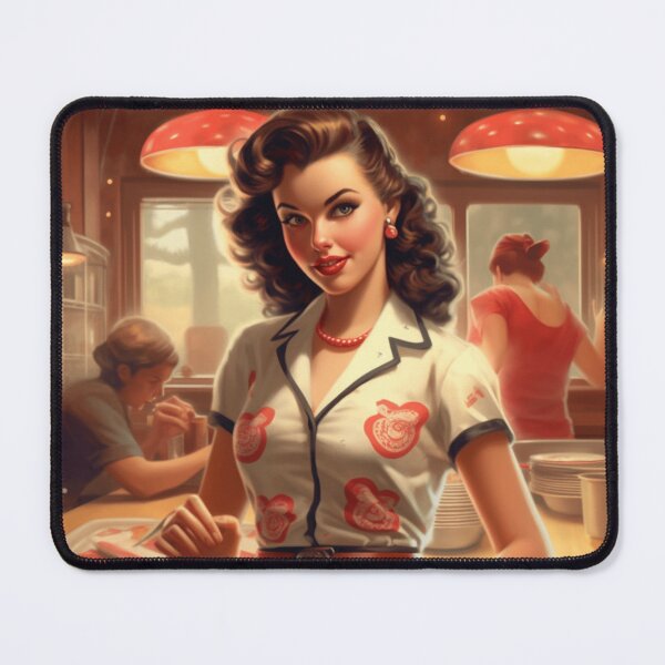 Item preview, A Pin Up Girl at a Restaurant designed and sold by GoodOldVintage.