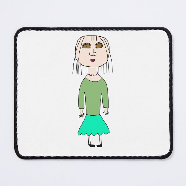 Item preview, Funny Creepy Thin Hair Staring Lady Drawing designed and sold by SunnieCoast.