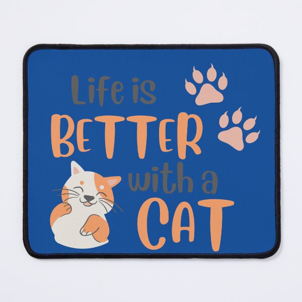 Item preview, Life is better with a cat designed and sold by RosyCorner.