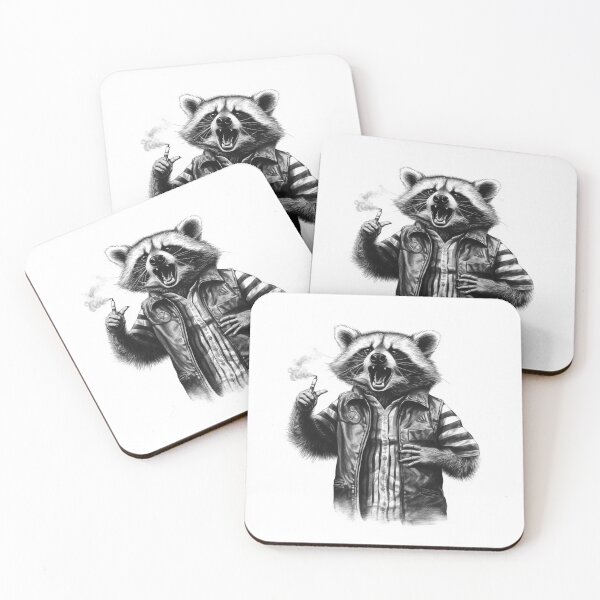 Item preview, Angry Raccoon Smoking Cig  designed and sold by NapNapSleeper.