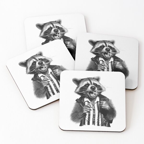 Item preview, Angry Raccoon Smoking Cig  designed and sold by NapNapSleeper.