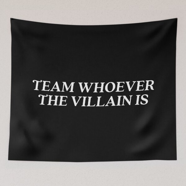 Item preview, team whoever the villain is designed and sold by catdiasart.