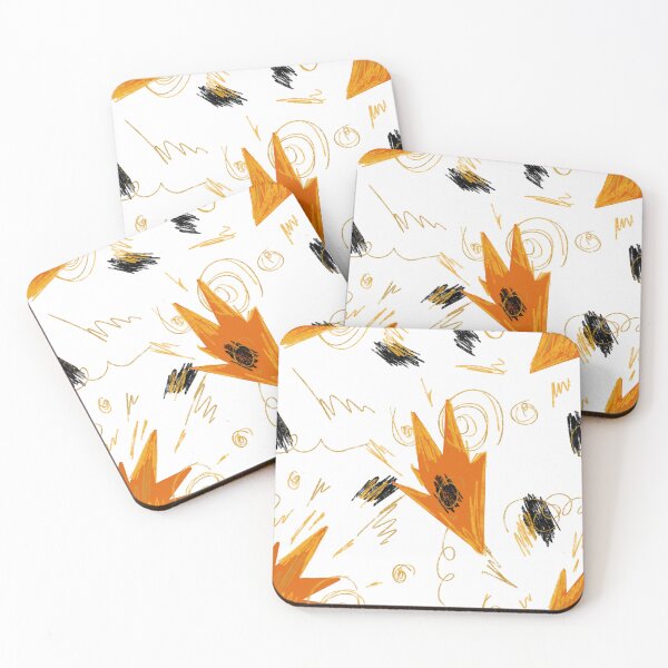 Item preview, Abstract orange fire dynamic texture cute pattern designed and sold by Yana Mustafina | Boho Soulful Designs.