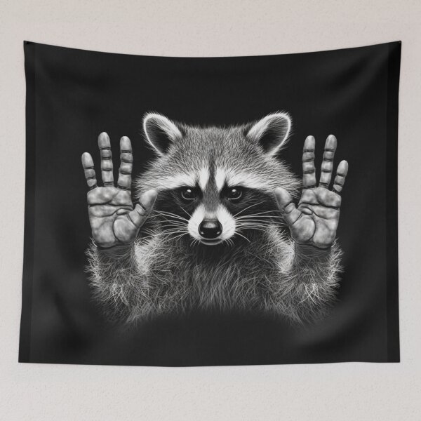 Item preview, Raccoon Getting Arrested designed and sold by NapNapSleeper.