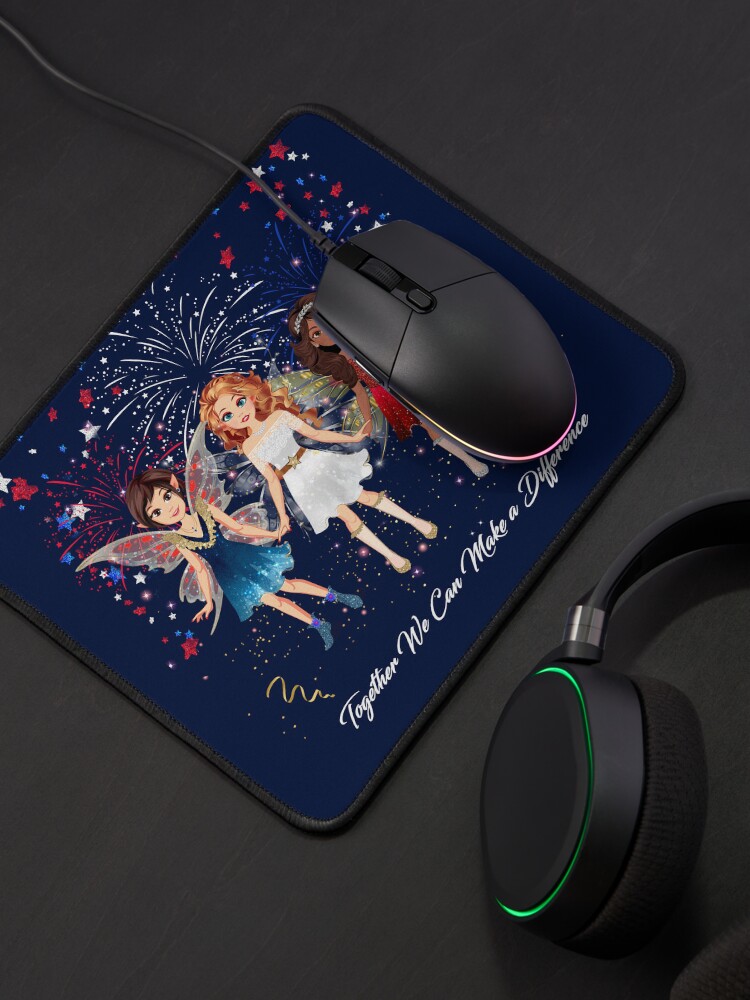Thumbnail 4 of 5, Mouse Pad, Together We Can Make a Difference designed and sold by TeelieTurner.
