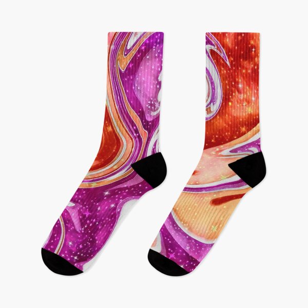 Item preview, Lesbian Flag Color Splash designed and sold by PatchworkBird.