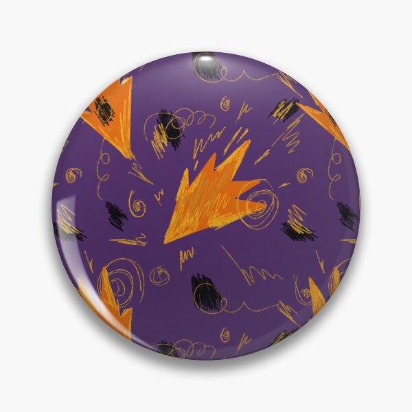 Item preview, Abstract orange fire dynamic funny violet pattern designed and sold by Yana Mustafina | Boho Soulful Designs.