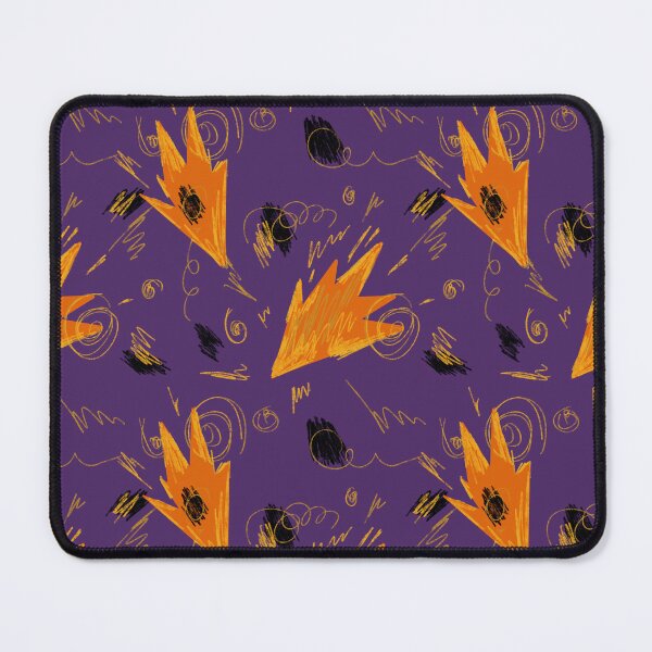 Item preview, Abstract orange fire dynamic funny violet pattern designed and sold by Yana Mustafina | Boho Soulful Designs.