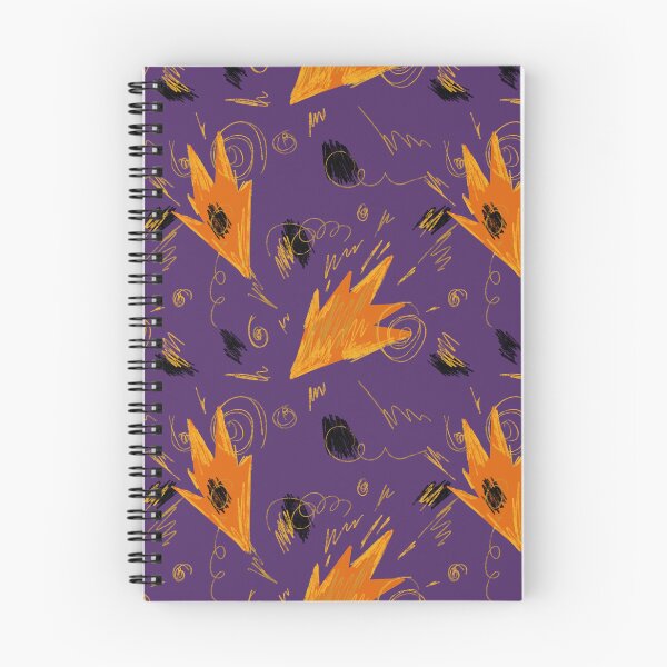 Item preview, Abstract orange fire dynamic funny violet pattern designed and sold by Yana Mustafina | Boho Soulful Designs.