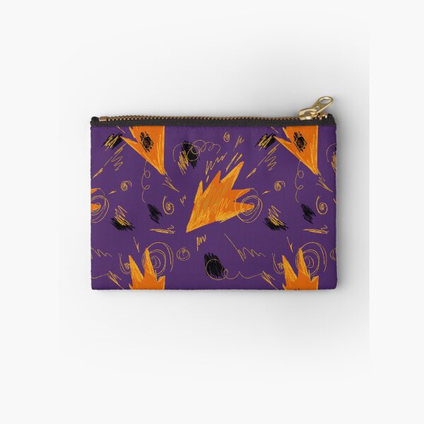 Item preview, Abstract orange fire dynamic funny violet pattern designed and sold by Yana Mustafina | Boho Soulful Designs.