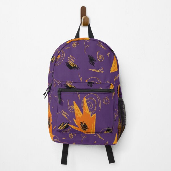 Item preview, Abstract orange fire dynamic funny violet pattern designed and sold by Yana Mustafina | Boho Soulful Designs.