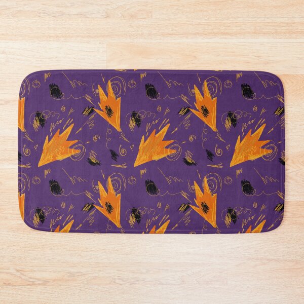 Item preview, Abstract orange fire dynamic funny violet pattern designed and sold by Yana Mustafina | Boho Soulful Designs.