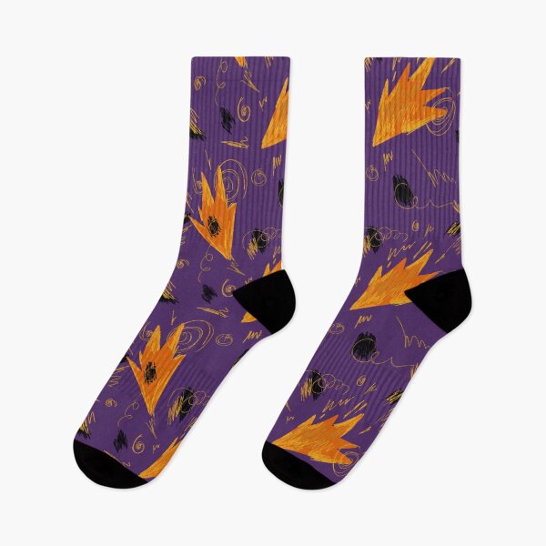 Item preview, Abstract orange fire dynamic funny violet pattern designed and sold by Yana Mustafina | Boho Soulful Designs.