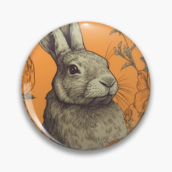 Item preview, Rabbit Bunny in a field of flowers Illustration designed and sold by 11pixeli.