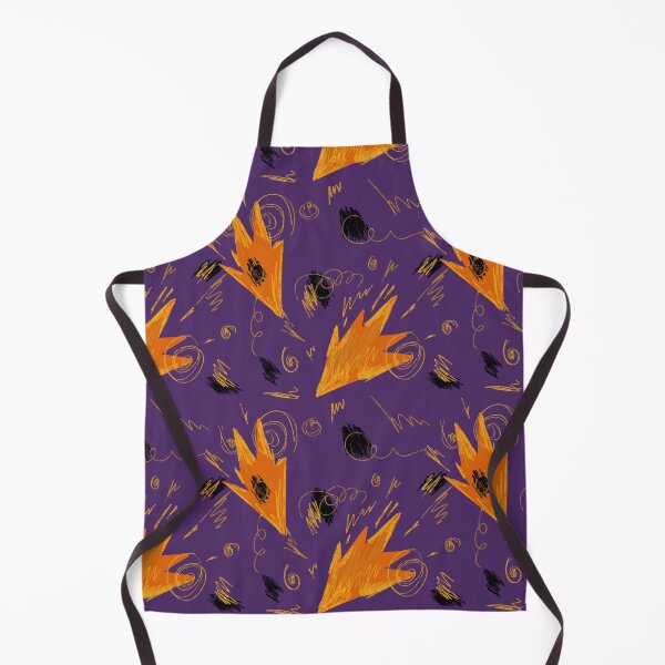 Item preview, Abstract orange fire dynamic funny violet pattern designed and sold by Yana Mustafina | Boho Soulful Designs.