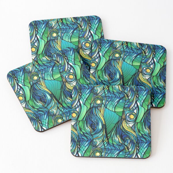 Item preview, Stained Glass Seaweed Forest designed and sold by Pedra Panda.