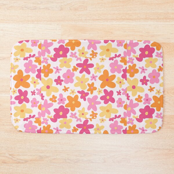 Item preview, pink and orange groovy floral designed and sold by azaleae.