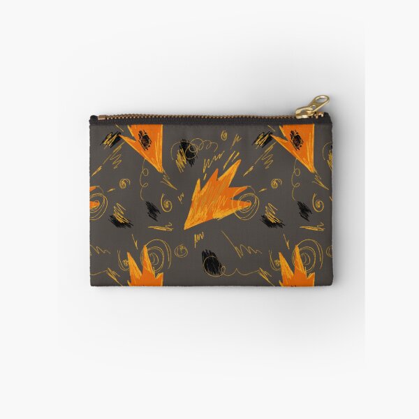 Item preview, Abstract orange fire dynamic funny grey pattern designed and sold by Yana Mustafina | Boho Soulful Designs.