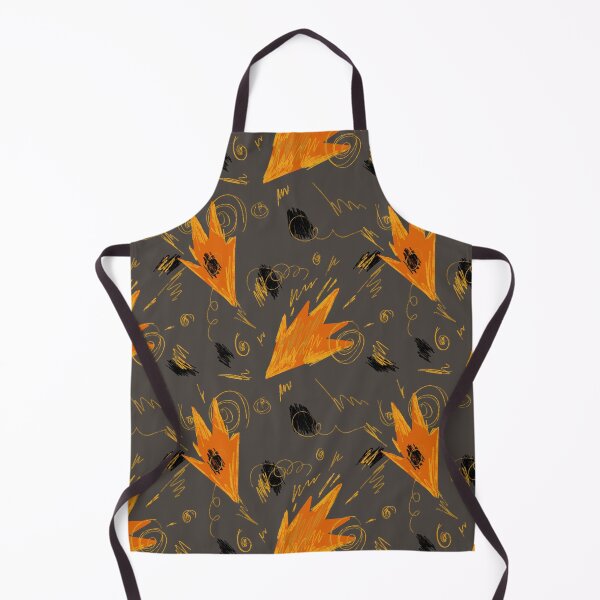 Item preview, Abstract orange fire dynamic funny grey pattern designed and sold by Yana Mustafina | Boho Soulful Designs.