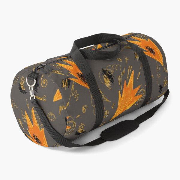 Item preview, Abstract orange fire dynamic funny grey pattern designed and sold by Yana Mustafina | Boho Soulful Designs.