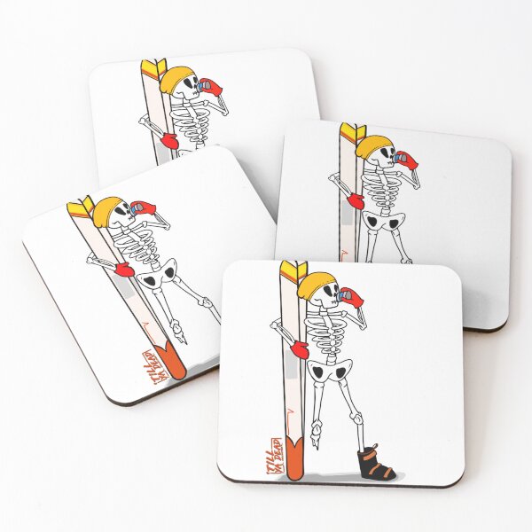 Item preview, “Shred Till Ya Dead” Skeleton Skier designed and sold by Art-Clothes-Re.