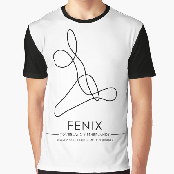 Aperçu de l'œuvre Disposition minimaliste des montagnes russes Fenix créée et vendue par Aestheticoasters.