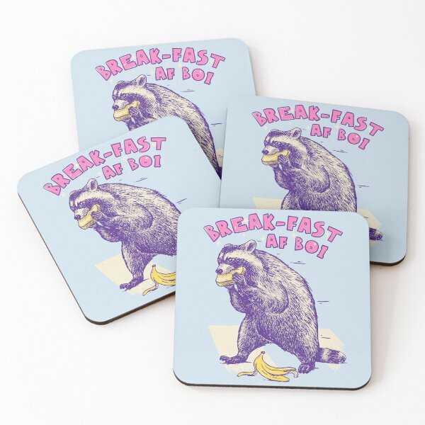 Item preview, Raccoon MEME | I'm Fast As Fuck Boi | Fast AF Boy | Walking Raccoon Eating Toast designed and sold by Any Color Designs.