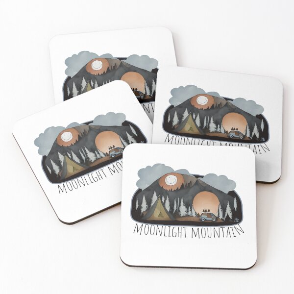 Item preview, Moonlight Mountain "watercolor style" designed and sold by ArtDoor54.