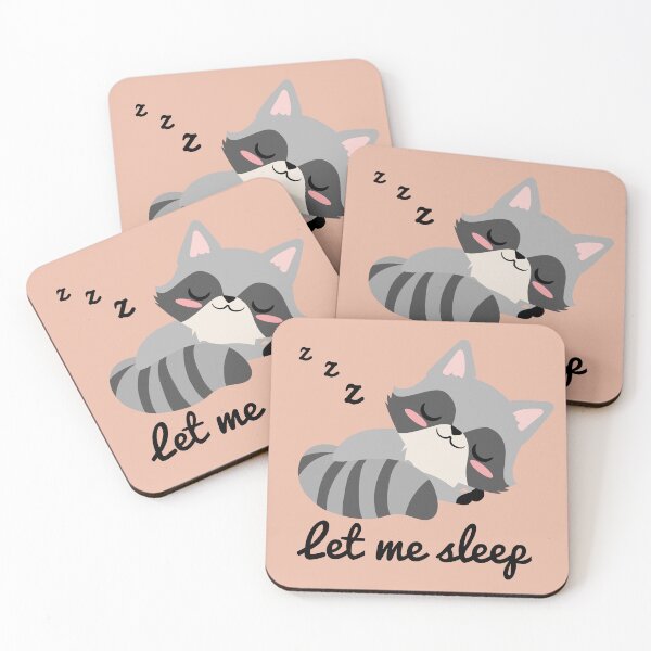 Item preview, cute sleeping raccoon designed and sold by yessebel.