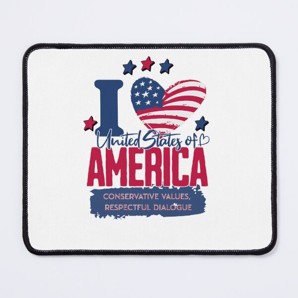 Item preview, I Heart America. Conservative Values, Respectful Dialogue designed and sold by luisrdz86.