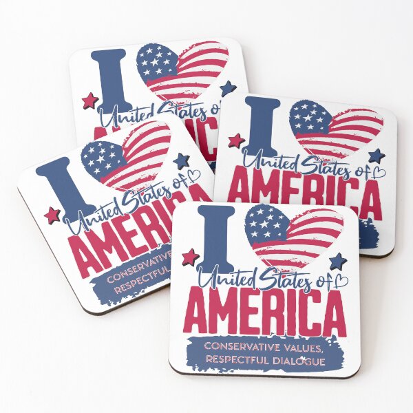 Item preview, I Heart America. Conservative Values, Respectful Dialogue designed and sold by luisrdz86.