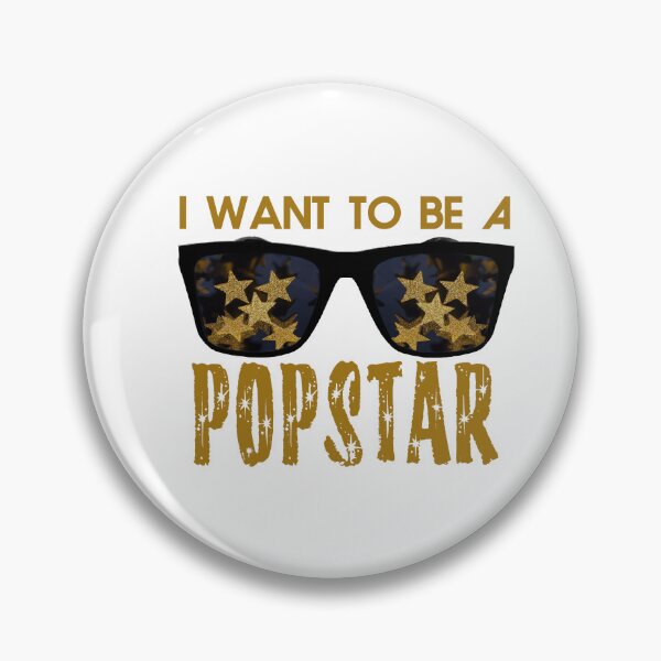 Item preview, I Want to Be A Popstar - Black Sunglasses with Golden Star Reflections designed and sold by Fotofus.