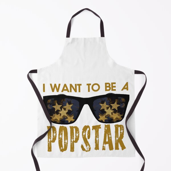 Item preview, I Want to Be A Popstar - Black Sunglasses with Golden Star Reflections designed and sold by Fotofus.