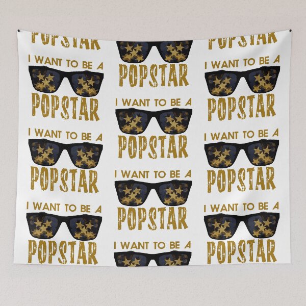 Item preview, I Want to Be A Popstar - Black Sunglasses with Golden Star Reflections designed and sold by Fotofus.