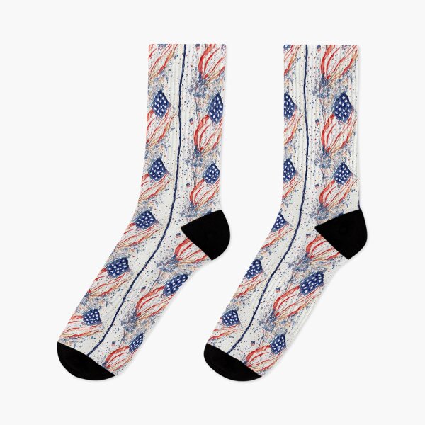 Item preview, Watercolor 4th of July USA Flag Abstract Striped Pattern designed and sold by Aaron2610.
